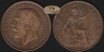 Великобритания. 1 пенни. 1921 (VF)