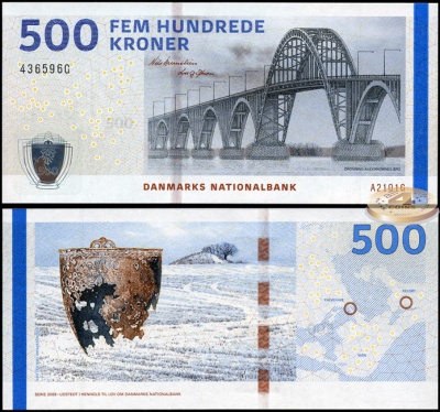 Дания. 500 крон (Unc) 2010