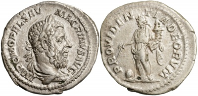 Римская империя. Макрин. Денарий. XF/aXF серебро. 218 Рим