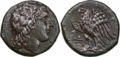 Сиракузы. Хикет. AE. XF/VF бронза. 287-278 до н.э.