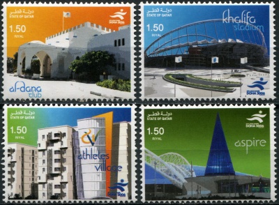 Катар. 2006. 15. Азиатские игры, Doha (IV): спортивные площадки (Серия. MNH OG)