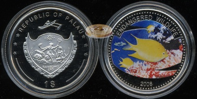 Палау. 1 доллар. 2008 (Proof. Эмаль)