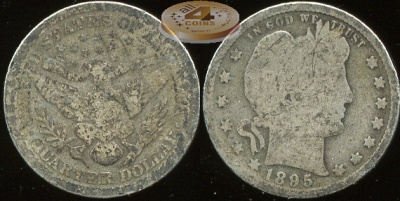 США. 25 центов. 1895 (G. Серебро)