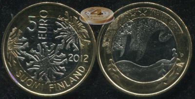 Финляндия. 5 евро. 2012 (Unc. Биметалл)