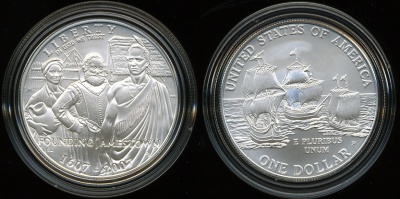 США. 1 доллар. 2007.P (Unc. Серебро) 