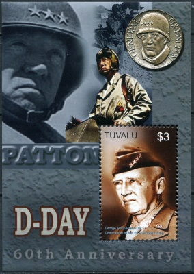 Тувалу. 2005. Джордж Смит Паттон младший, командир (Блок. MNH OG)