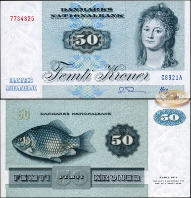 Дания. 50 крон (Unc) 1992