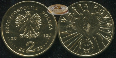 Польша. 2 злотых. 2013 (Unc)