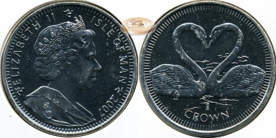 Остров Мэн. 1 крона. 2007 (Unc)