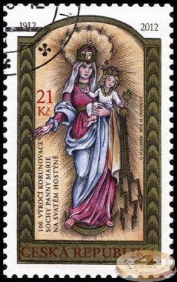 Чехия. 2012. 100 лет коронации статуи Девы Марии в Святом Гостине (Почтовая марка. CTO Гашеная)