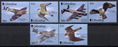 Гибралтар. 2000. Боевые самолеты и Хищные птицы (Серия. MNH OG)