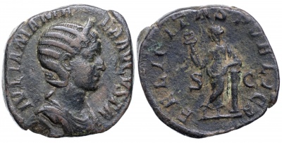 Римская империя. Юлия Мамея. Сестерций. VF бронза. 222-235 Рим