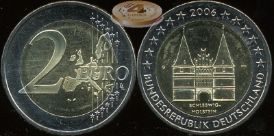 Германия. 2 евро. 2006.G (Unc. Биметалл)