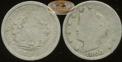 США. 5 центов. 1906 (aG)
