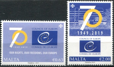 Мальта. 2019. 70-летие Совета Европы (Серия Почтовых марок. MNH OG)
