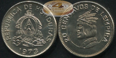 Гондурас. 20 центаво. 1973 (Unc)