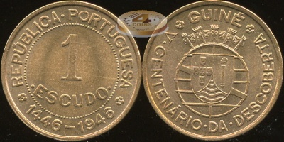 Гвинея (португальская). 1 эскудо. 1946 (aUnc-Unc)