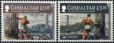 Гибралтар. 2022. Истории и мифы (Серия Почтовых марок. MNH OG)