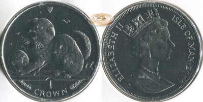 Остров Мэн. 1 крона. 2000 (Unc)