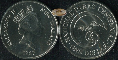 Новая Зеландия. 1 доллар. 1987 (Unc)