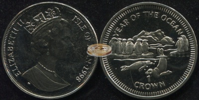 Остров Мэн. 1 крона. 1998 (Unc)