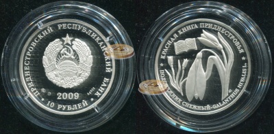 Приднестровье. 10 рублей. 2009 (Proof. Серебро. Этуи. Сертификат)