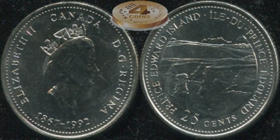 Канада. 25 центов. 1992 (Unc)