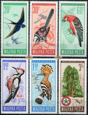Венгрия. 1966. Птицы (Серия. MNH OG)