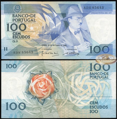 Португалия. 100 эскудо (Unc) 1986