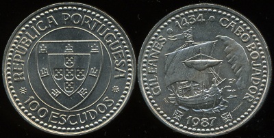Португалия. 100 эскудо. 1987 (Unc)