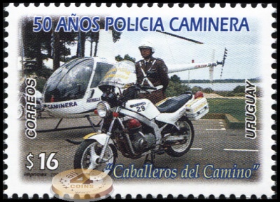 Уругвай. 2004. 50 лет созданию Дорожного Патруля (Почтовая марка. MNH OG)