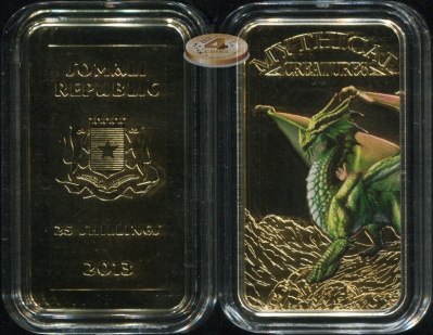 Сомали. 25 шиллингов. 2013 (Proof. Позолота. Эмаль)