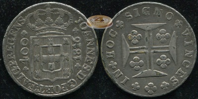 Португалия. 400 рейс. 1816 (VF. Серебро)
