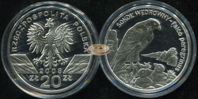 Польша. 20 злотых. 2008 (Proof. Серебро)