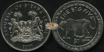 Сьерра Леоне. 1 доллар. 2001 (Unc)