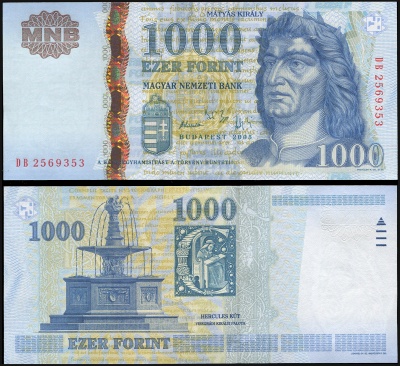 Венгрия Банкнота 1000 форинтов 2005 (2006) Unc Бумага Кат# P.195a