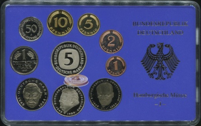 Германия (ФРГ). Официальный набор (Proof. 10 монет) 1997.J