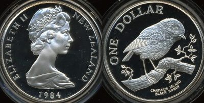 Новая Зеландия. 1 доллар. 1984 (Proof. Серебро)