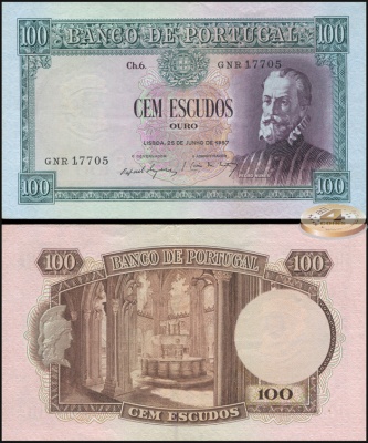Португалия. 100 эскудо (aUnc) 1957