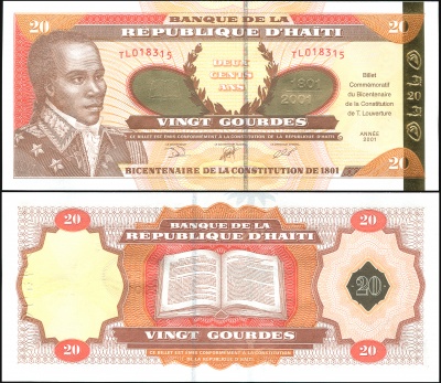 Гаити. Банкнота 20 гурдов. 2001. Unc. Бумага. Кат.# P.271