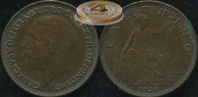 Великобритания. 1 фартинг. 1926. (XF)