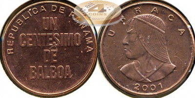 Панама. 1 центезимо. 2001 (Unc)