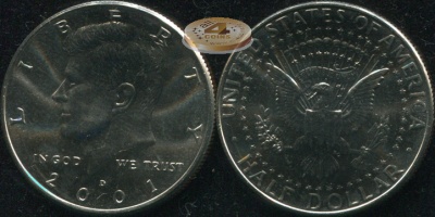 США. 1/2 доллара. 2001.D (Unc)