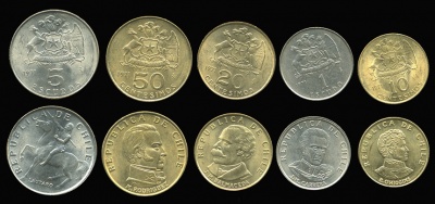 Чили. Набор №1 (5 монет) 1971-72