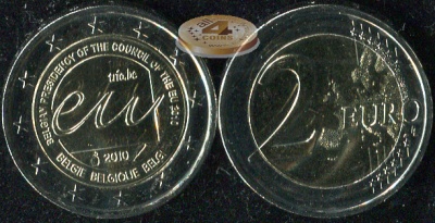 Бельгия. 2 евро. 2010 (Unc. Биметалл)