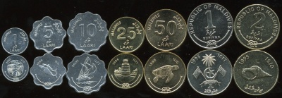 Мальдивы. Набор №1 (7 монет) 1984-2007