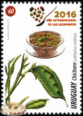 Уругвай. 2016. Международный Год Зернобобовых (Почтовая марка. MNH OG)