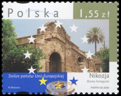 Польша. 2009. Никосия. Ворота Фамагусты (Почтовая марка. MNH OG)