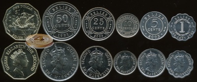 Белиз. Набор №1 (6 монет) 1991-2005