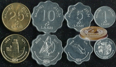 Мальдивы. Набор №2 (4 монет) 1984-2007